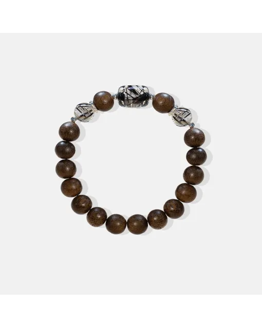 Handcrafted Natural Agarwood Bracelet for Spiritual Gift Buyers – Grounding Energy for Meditation, Daily Wear – Mixed – Main View