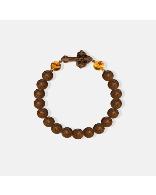 Handcrafted Natural Agarwood Bracelet for Spiritual Gift Buyers – Grounding Energy for Meditation, Protection – Mixed – Main View