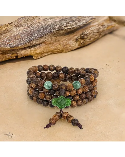 Handcrafted Natural Agarwood Bracelet for Spiritual Souls – Grounding Energy for Daily Wear, Meditation – Brown Agarwood – Main View