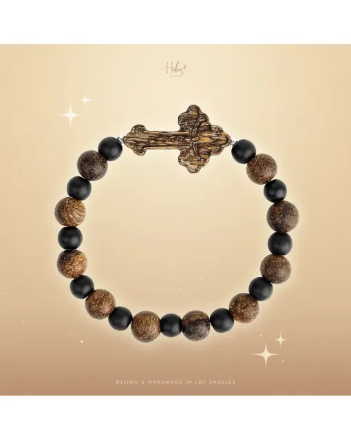Handcrafted Natural Agarwood Bracelet for Spiritual Souls – Grounding Energy for Daily Wear, Meditation – Brown Agarwood – Main View