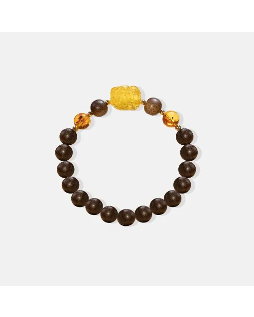 Handcrafted Natural Agarwood Bracelet for Spiritual Souls – Grounding Energy for Daily Wear, Meditation – Mixed – Main View