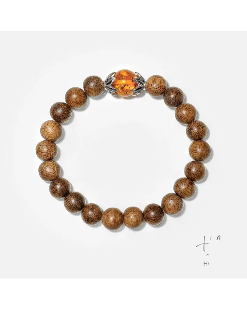 Handcrafted Natural Agarwood Bracelet - Soothing Grounding Energy for Daily Wear, Meditation & Spiritual Gifts – Brown Agarwood – Main View