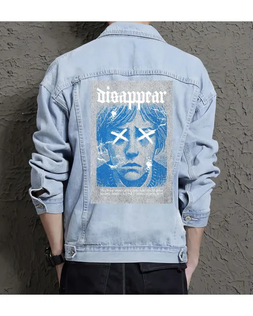 Harry Potter Denim Jacket for Men – Gift for Fans – Christmas Gift - Light Blue - Main View