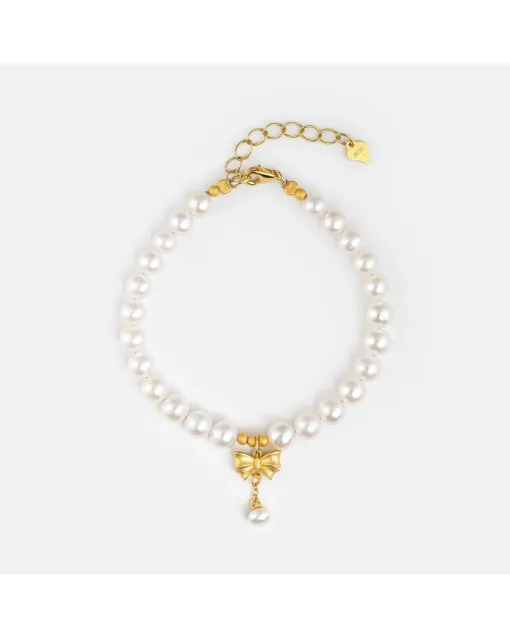 Japanese Akoya Pearl Healing Bracelet for Women – Calm & Radiant Gift for Daily Wear, Sophisticated Elegance –  – Main View