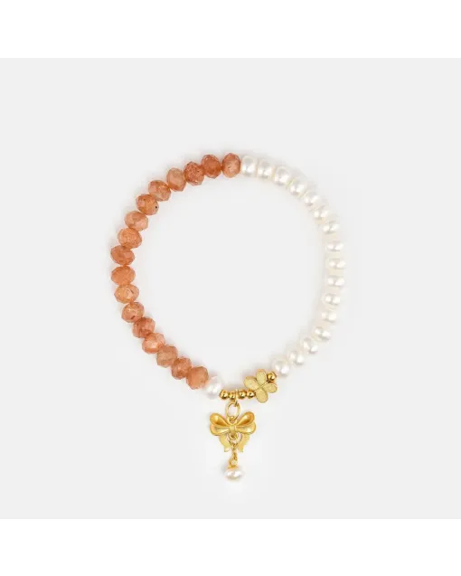 Japanese Akoya Pearl Healing Bracelet for Women – Elegant Energy Gift for Calmness, Daily Wear & Protection –  – Main View