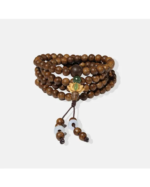 Handcrafted Natural Agarwood Bracelet for Spiritual Gift Buyers – Calming Energy for Meditation, Protection – Mixed – Main View