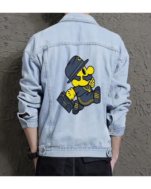 Marito Retro Denim Jacket for Men – Gift for Vintage Enthusiasts – Christmas Present - Light Blue - Main View