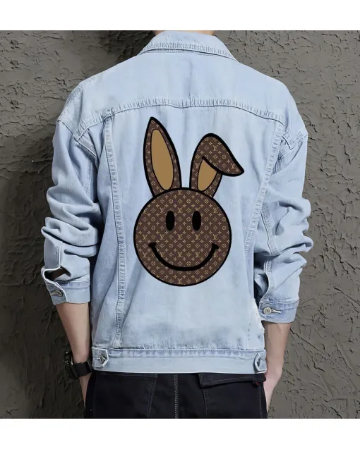 Men's Casual Denim Jacket for Grandson - Stylish Look with Casual Hangouts - Gift Idea for Anniversary Teenagers - Light Blue - Main View