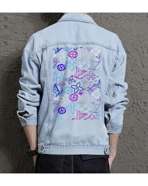 Men's Casual Denim Jacket for Nephew - Great Chest Pockets Gift - Weekend Wear for Thank You Gift - Modern Men - Light Blue - Main View