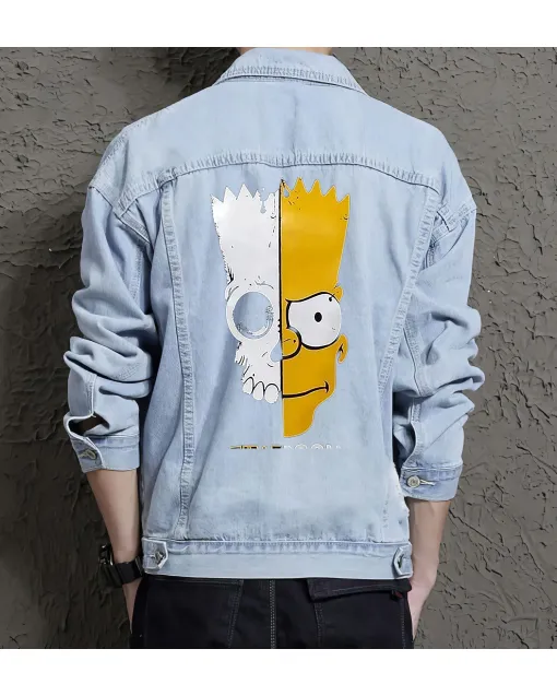 Men's Casual Denim Jacket for Teen Boys - Great Clean Design Gift - Outdoor Activities for Father's Day - Fashion Fans - Light Blue - Main View