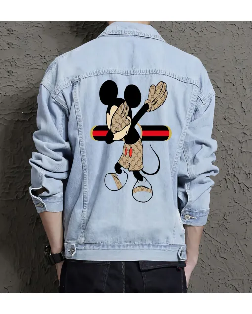 Men's Casual Denim Jacket - Gift for Brother - Relaxed Style for Weekend Wear - Back to School for Casual Dressers - Light Blue - Main View