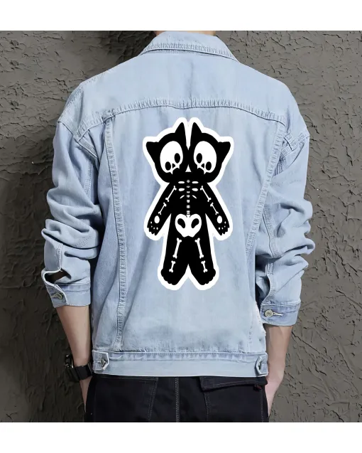 Men's Casual Denim Jacket - Gift Idea for Him - Classic Fit for Campus Style - Perfect for College Start - Light Blue - Main View