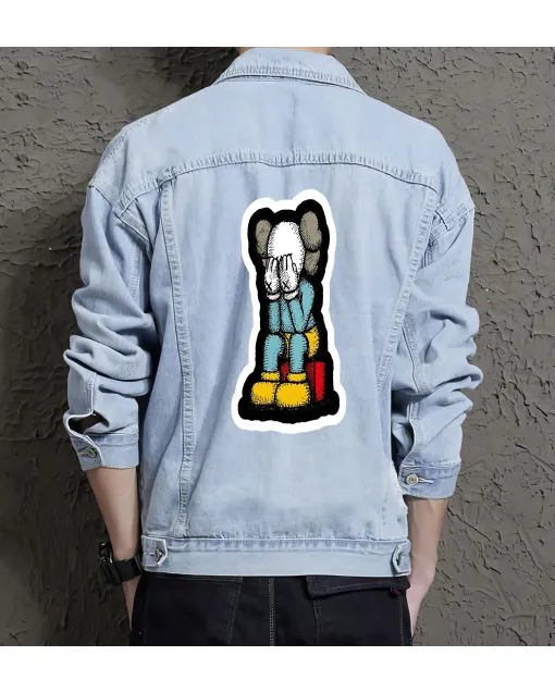 Men's Casual Jean Coat - Gift for Nephew - Button Closure for Casual Fridays - Graduation for Teenagers - Light Blue - Main View