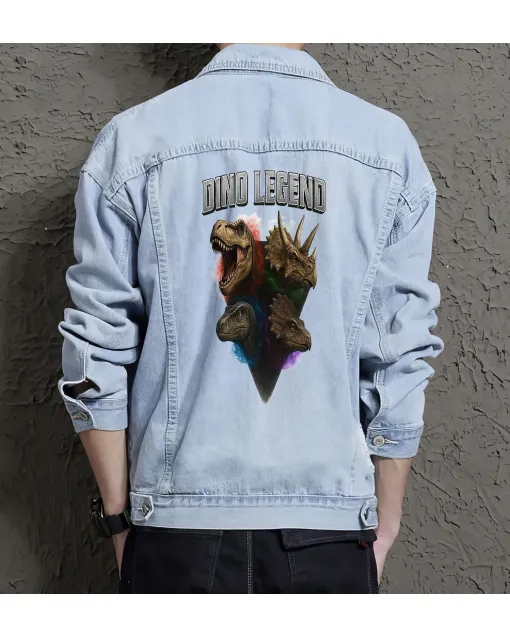 Men's Classic Jean Jacket for Fashion Lover - Casual Style with Casual Meetups - Gift Idea for Birthday Young Men - Light Blue - Main View