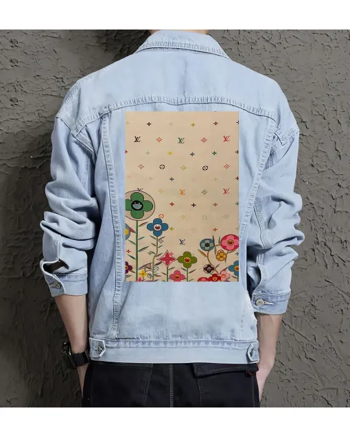 Men's Classic Jean Jacket - for Son - Button Closure for School Wear - Great Gift for Valentine's Day Casual Dressers - Light Blue - Main View