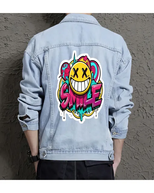 Men's Denim Jacket for College Student - Regular Cut with Outdoor Activities - Gift Idea for Holiday Season Urban Men - Light Blue - Main View