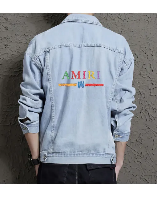 Men's Denim Jacket for Husband - Great Contemporary Style Gift - Urban Fashion for New Year - Active Men - Light Blue - Main View