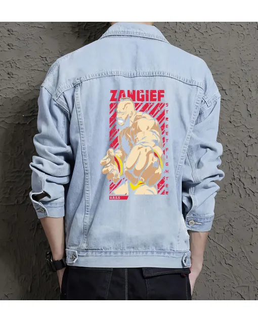 Men's Denim Jacket – Gift for Boyfriend – Vintage Look – Birthday Gift - Light Blue - Main View