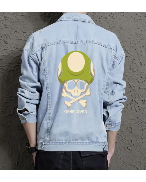 Men's Denim Jacket – Gift for Husband – Vintage Look – Birthday Gift - Light Blue - Main View