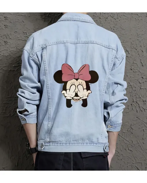 Men's Denim Jacket - Gift for Teenager - Relaxed Style for Casual Outings - Special Occasion for Urban Men - Light Blue - Main View
