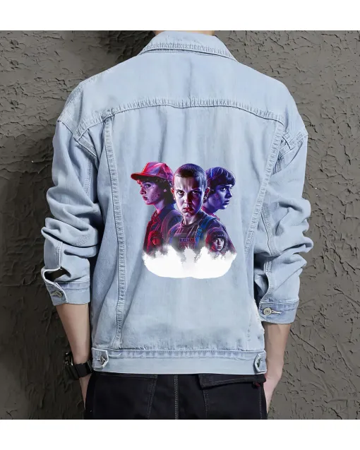 Men's Denim Jacket - Ideal Gift for Young Man - Button Closure Style - Great for Casual Fridays - Holiday Season Gift - Light Blue - Main View