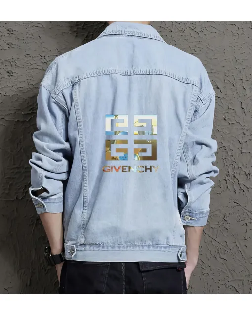 Men's Denim Jacket - Ideal Gift for Young Man - Vintage Style Style - Great for Daily Use - College Start Gift - Light Blue - Main View