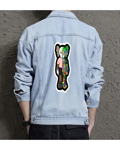 Men's Denim Jacket - Perfect Present for Graduate - Casual Style - for School Wear - Graduation Gift - Light Blue - Main View