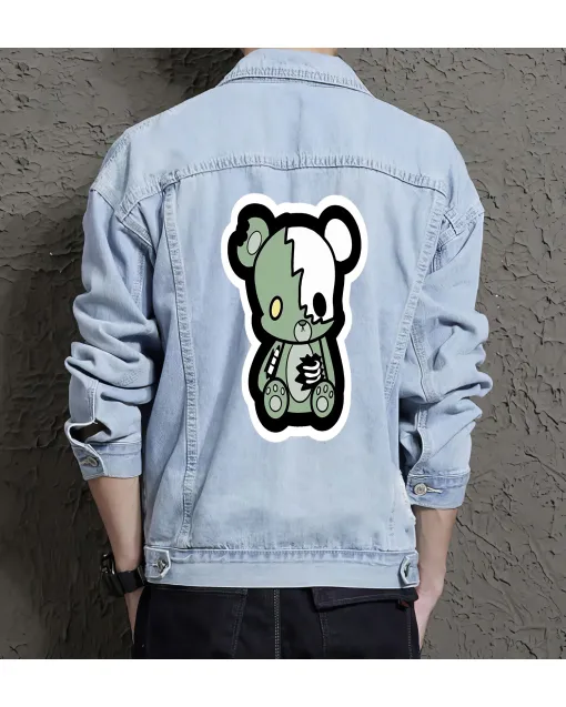 Men's Denim Outerwear - Gift for Young Man on Casual Style - Social Events Style for Christmas - Millennials - Light Blue - Main View