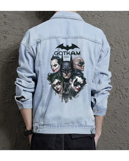 Men's Denim Outerwear - Gift Idea for Friend - Button Front for Weekend Wear - Perfect for College Start - Light Blue - Main View