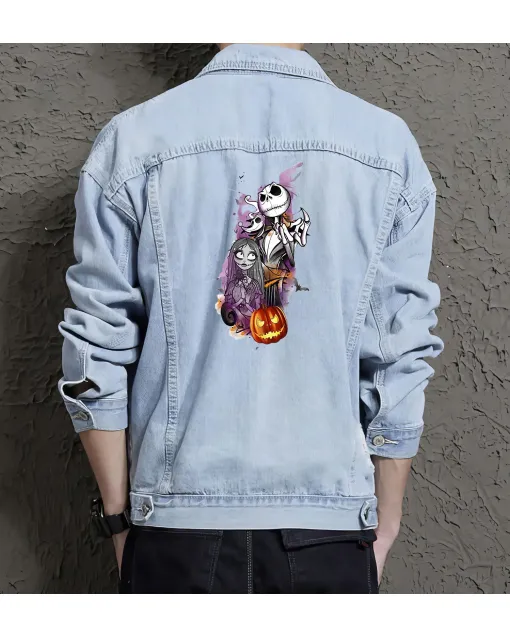 Men's Denim Outerwear - Perfect Present for Son - Stylish Look - for Casual Outings - Christmas Gift - Light Blue - Main View