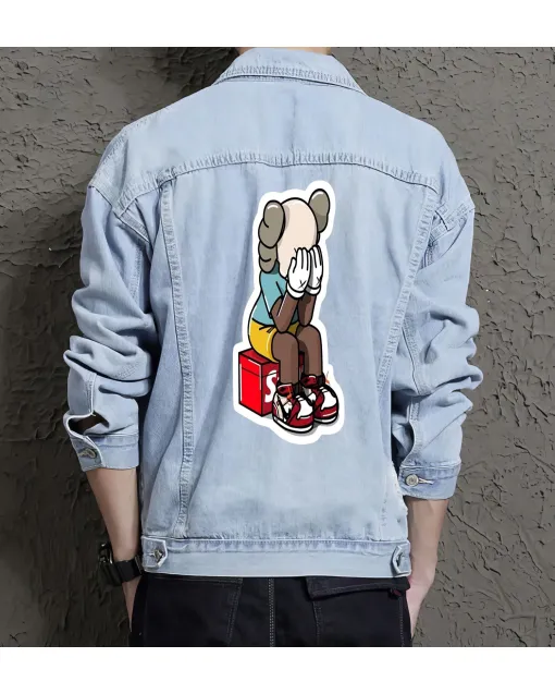 Men's Jean Jacket for Grandson - Great Regular Cut Gift - Leisure Activities for Birthday - Style-conscious Men - Light Blue - Main View
