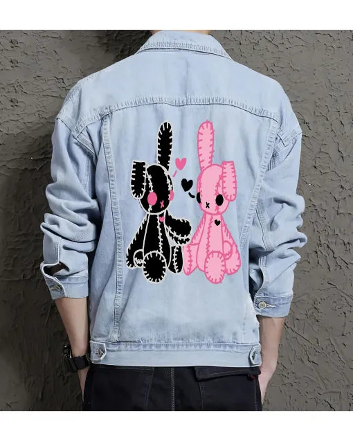 Men's Jean Jacket for Him - Great Relaxed Style Gift - Casual Meetups for Just Because - Gen Z Men - Light Blue - Main View