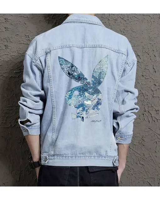 Men's Jean Jacket for Nephew - Great Button Front Gift - Weekend Wear for College Start - Trend Followers - Light Blue - Main View