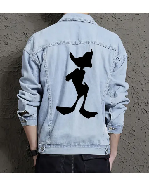 Men's Jean Jacket - Ideal Gift for Teen Boys - Casual Style Style - Great for Campus Style - New Year Gift - Light Blue - Main View