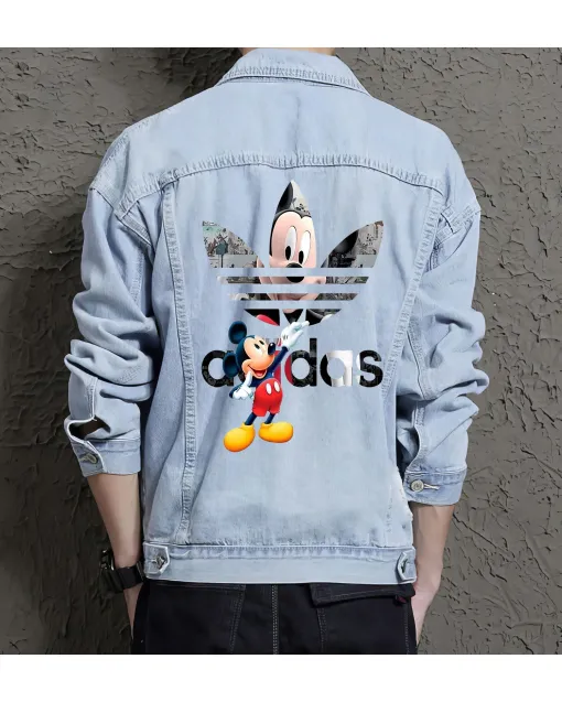 Men's Jean Jacket - Perfect Present for Grandson - Vintage Style - for School Wear - Back to School Gift - Light Blue - Main View