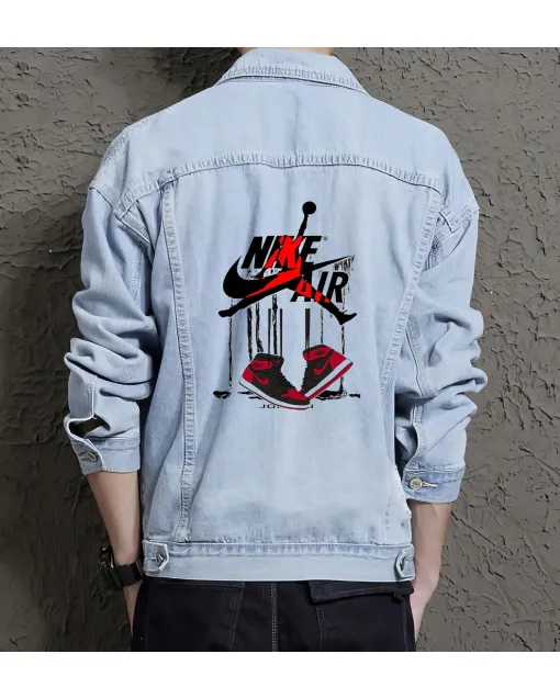 Men's Modern Denim Jacket - for Nephew - Vintage Style for Urban Fashion - Great Gift for Christmas Young Men - Light Blue - Main View