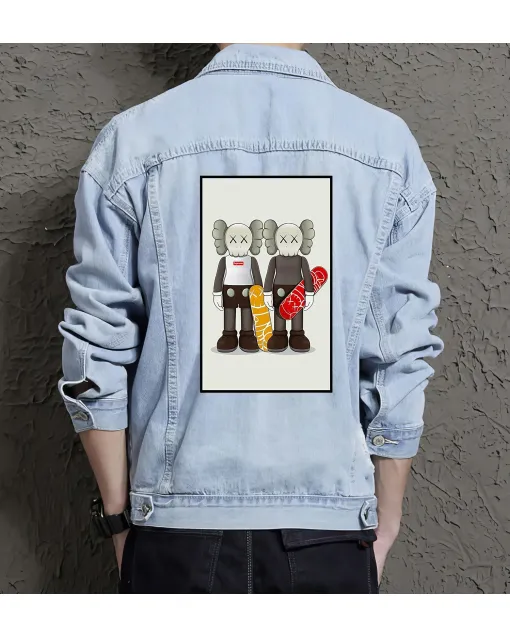 Men's Modern Denim Jacket - Gift for College Student - Contemporary Style for Outdoor Activities - Father's Day for College Students - Light Blue - Main View