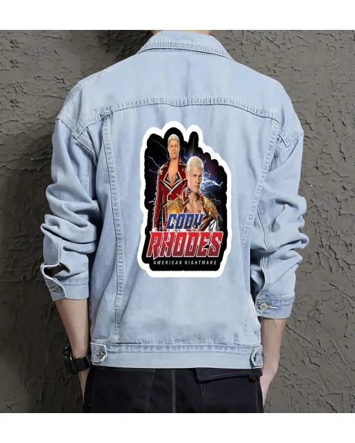 Men's Modern Denim Jacket - Ideal Gift for Brother - Front Pockets Style - Great for Casual Hangouts - Back to School Gift - Light Blue - Main View