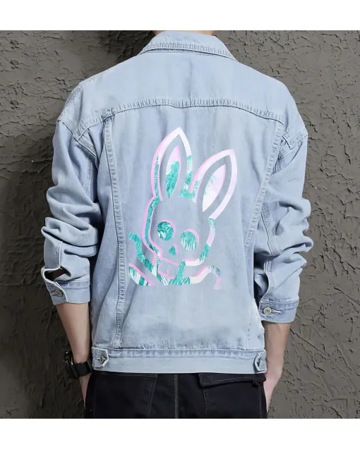 Men's Relaxed Fit Jean Jacket for Teen Boys - Urban Design with Weekend Wear - Gift Idea for Special Occasion Streetwear Enthusiasts - Light Blue - Main View