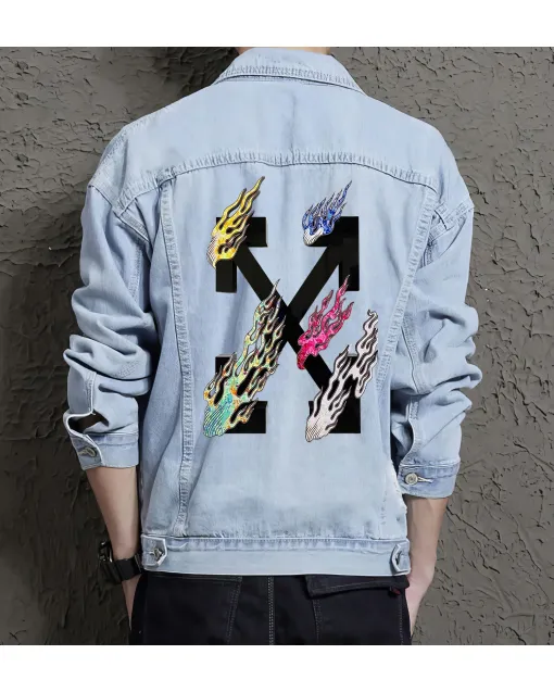 Men's Relaxed Fit Jean Jacket - Gift for Friend on Classic Fit - Casual Fridays Style for College Start - Casual Dressers - Light Blue - Main View