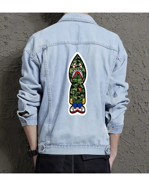 Men's Relaxed Fit Jean Jacket - Gift for Son on Versatile Design - Casual Outings Style for Back to School - Young Men - Light Blue - Main View