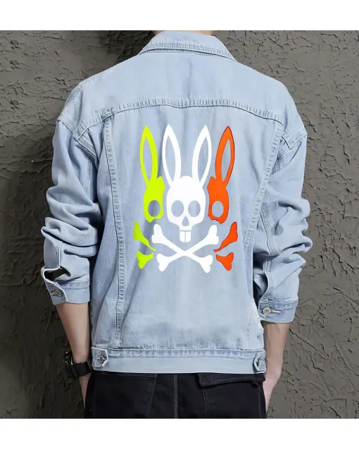 Men's Relaxed Fit Jean Jacket - Gift Idea for Graduate - Contrast Stitching for Casual Meetups - Perfect for Congratulations - Light Blue - Main View