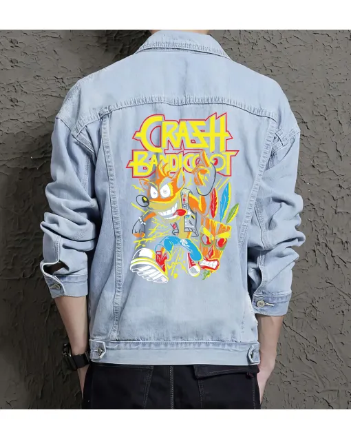 Men's Rg148 Denim Jacket - Gift for Him - Stylish Casual Wear - Graduation Gift - Light Blue - Main View