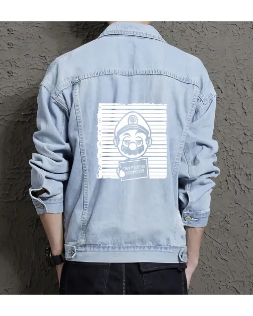 Men's Rg90 Denim Jacket - Gift for Him - Stylish Outerwear - Graduation Gift - Light Blue - Main View