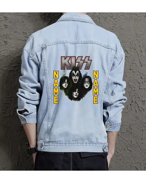 Men's Street Style Denim Jacket for Fashion Lover - Casual Style with Urban Fashion - Gift Idea for Just Because Street Style Lovers - Light Blue - Main View