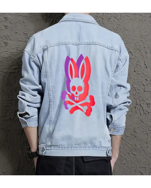 Men's Street Style Denim Jacket - Ideal Gift for Dad - Front Pockets Style - Great for Casual Outings - Anniversary Gift - Light Blue - Main View
