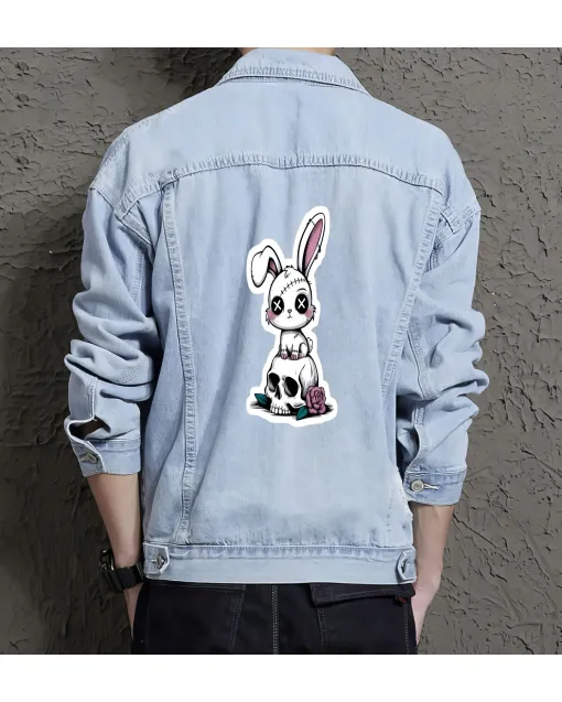 Men's Street Style Denim Jacket - Perfect Present for Son - Chest Pockets - for Shopping Days - Valentine's Day Gift - Light Blue - Main View