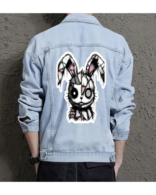 Men's Street Style Denim Jacket - Perfect Present for Graduate - Casual Style - for Day Trips - Anniversary Gift - Light Blue - Main View