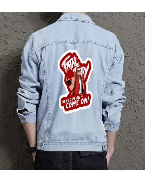 Men's Urban Jean Jacket - Gift for Husband on Casual Style - Campus Style Style for Congratulations - Millennials - Light Blue - Main View