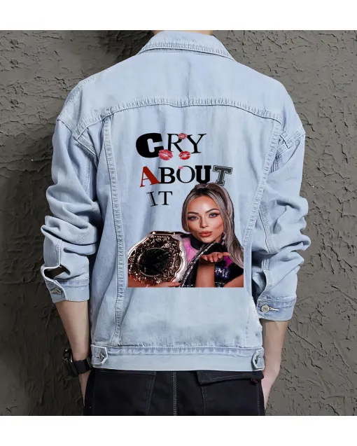Men's Urban Jean Jacket - Gift for Teen Boys - Versatile Design for Coffee Dates - Valentine's Day for Gen Z Men - Light Blue - Main View